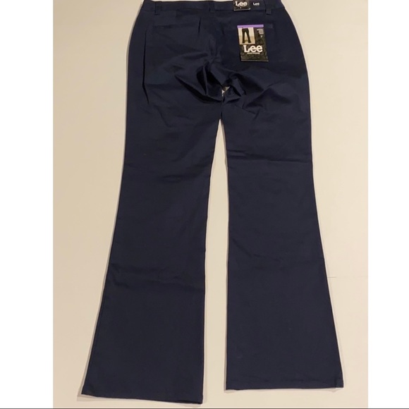 Lee Uniforms SZ 7 Juniors Low Rise Bootcut Navy Pants New D23 - Picture 2 of 13